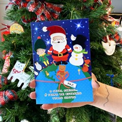 Cartão Artesanal Natal, Paz no Mundo