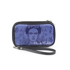Carteira Porta Celular Frida Kahlo Colores Azul