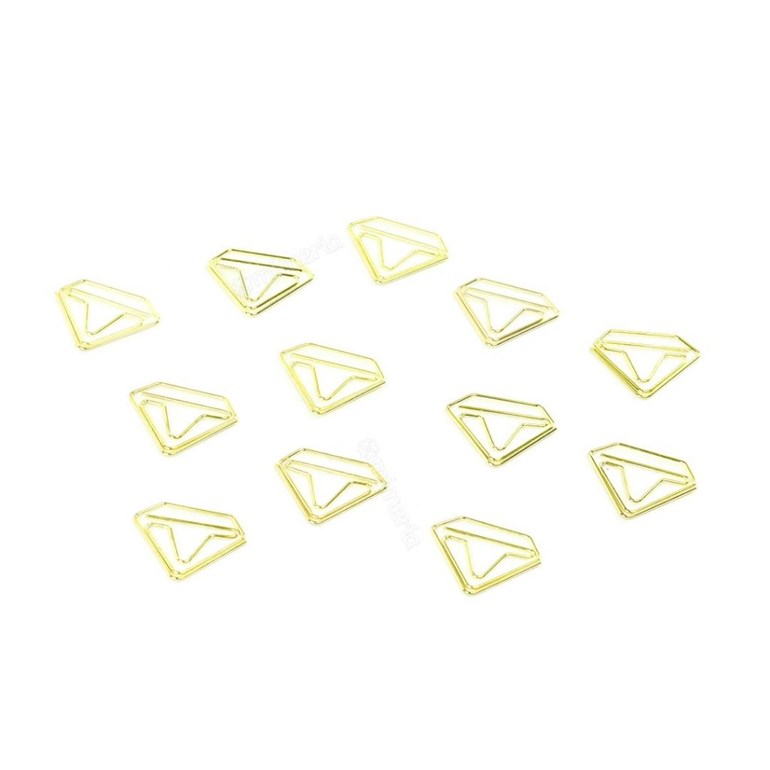 Clipes de Papel Diamante com 12 Unidades