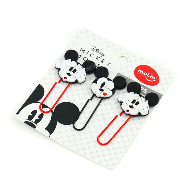 Clipes de Papel Mickey Mouse 50 mm com 3 Unidades