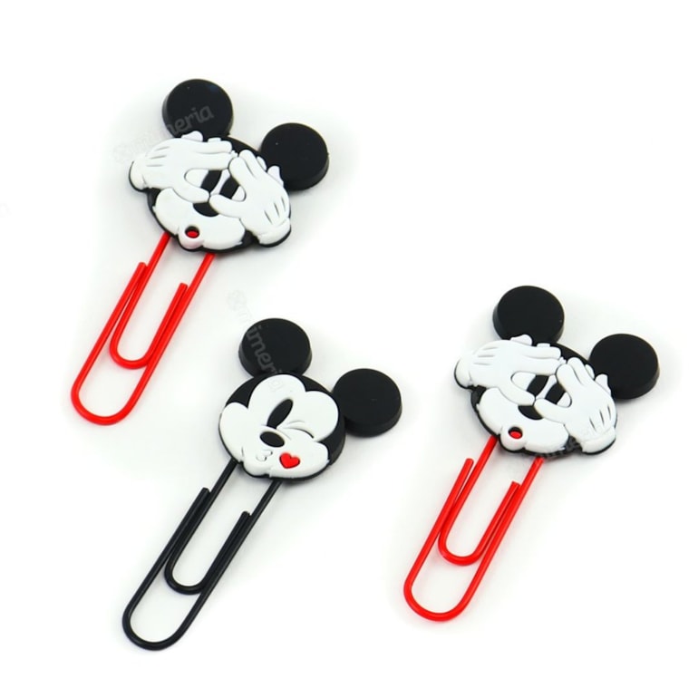 Clipes de Papel Mickey Mouse 50 mm com 3 Unidades