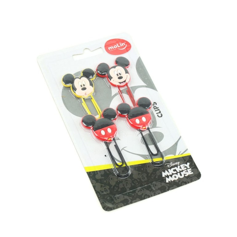 Clipes de Papel Mickey Mouse 50 mm com 4 Unidades