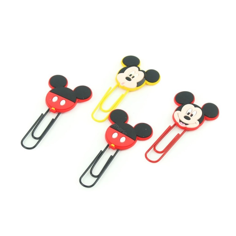 Clipes de Papel Mickey Mouse 50 mm com 4 Unidades