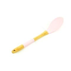 Colher de Silicone e Bambu Candy Color Rosa
