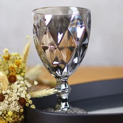 Conjunto de 2 Taças de Vidro para Bebidas Diamond Cinza Metalizado