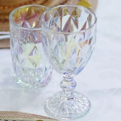 Conjunto de 2 Taças de Vidro para Bebidas Diamond Rainbow
