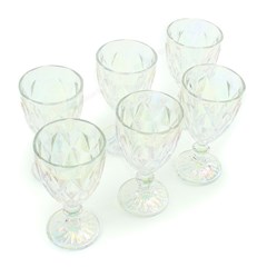 Conjunto de 6 Taças de Vidro para Bebidas Diamond Rainbow