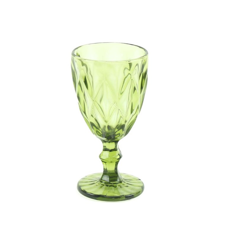 Conjunto de 6 Taças de Vidro para Bebidas Diamond Verde