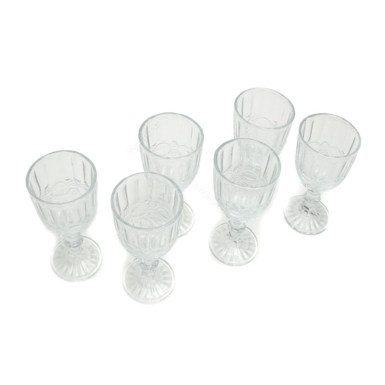 Conjunto de 6 Taças de Vidro para Bebidas Libélula Transparente