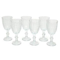 Conjunto de 6 Taças de Vidro para Bebidas Libélula Transparente