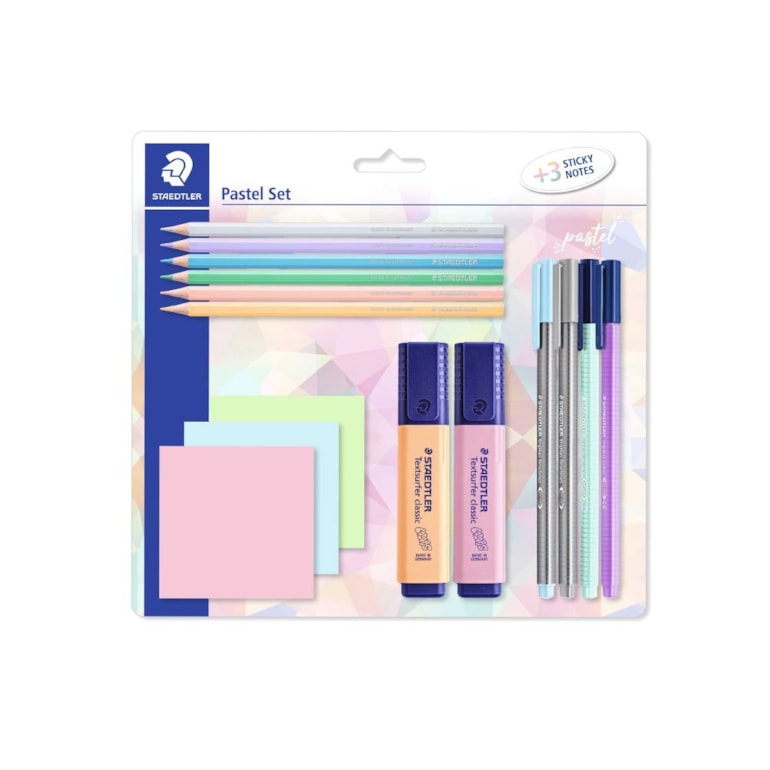 Conjunto Staedtler Canetas, Lápis de Cor Pastel