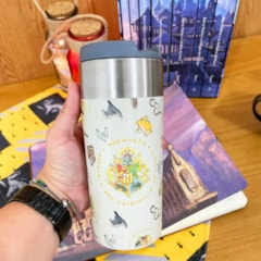 Copo Viagem Slim Harry Potter Ícones 300 ml