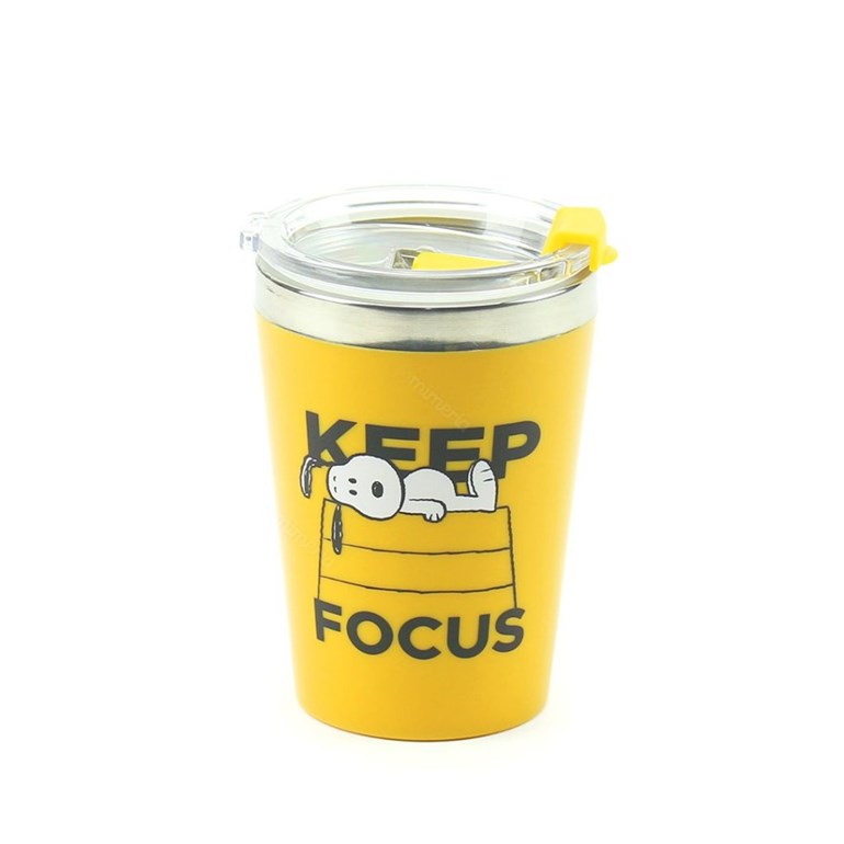 Copo Viagem Snap Snoopy Keep Focus 300 ml