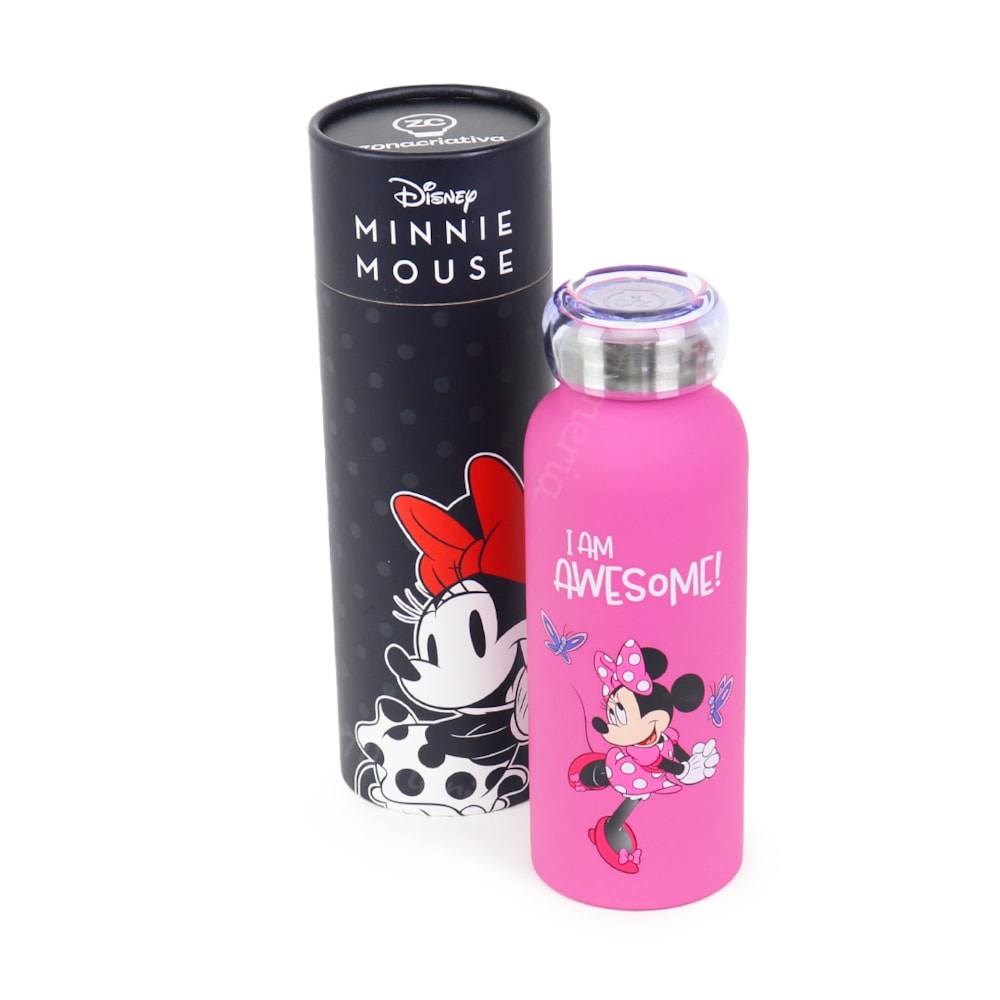 Bicchiere 3D Minnie Con Cannuccia, 360 Ml, Per Bambini
