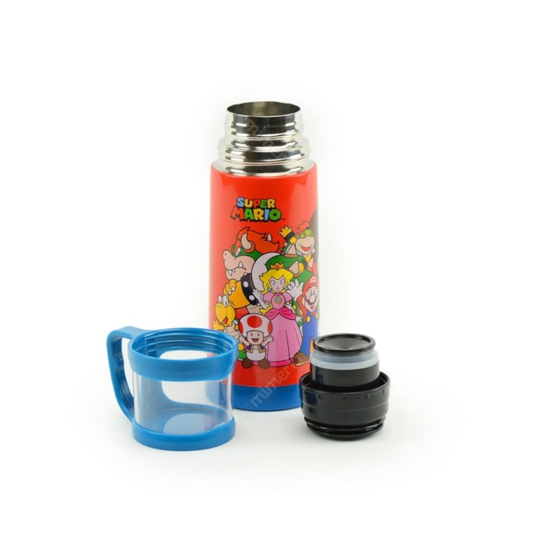 Garrafa Térmica com Xícara Mario 350 ml