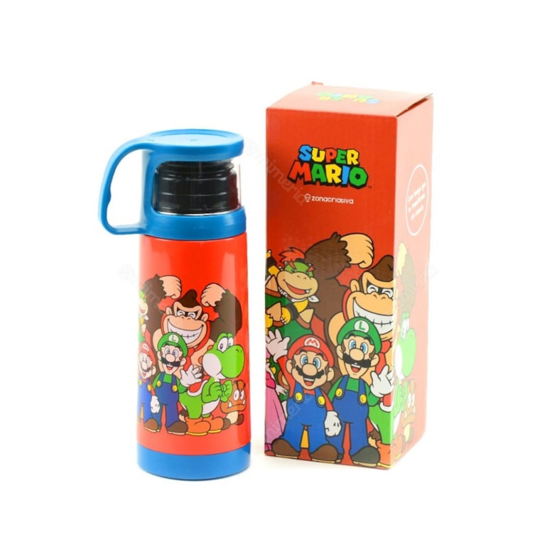 Garrafa Térmica com Xícara Mario 350 ml