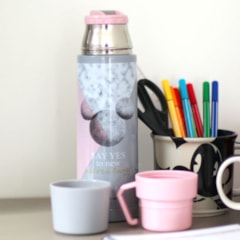 Garrafa Térmica com Xícara Mickey Mármore 500 ml