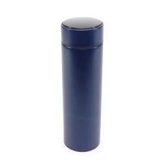 Garrafa Térmica de Inox com Infusor e Termômetro Digital Azul 480 ml
