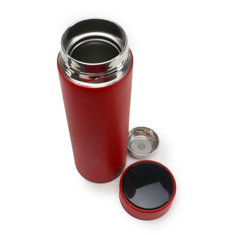 Garrafa Térmica de Inox com Infusor e Termômetro Digital Vinho 480 ml