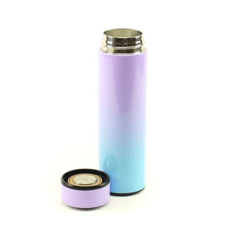 Garrafa Térmica de Inox com Infusor Tie Dye Lilás e Azul 500 ml