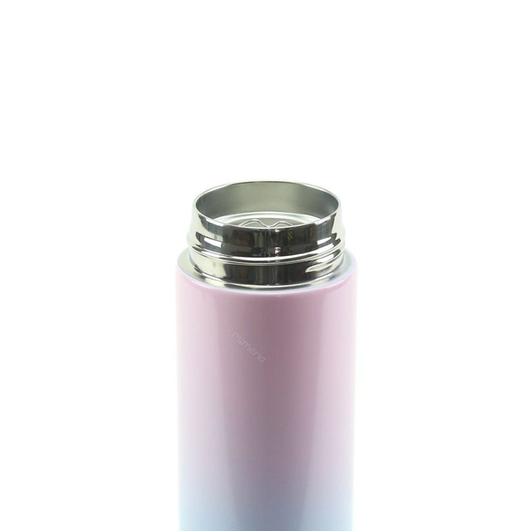 Garrafa Térmica de Inox com Infusor Tie Dye Rosa e Azul 500 ml
