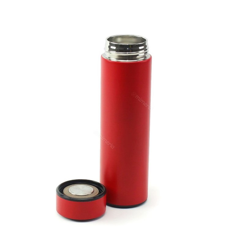 Garrafa Térmica de Inox com infusor Vermelha 500 ml