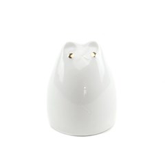Gato Decorativo em Cerâmica Branco Pequeno