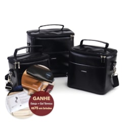 Kit 3 Bolsas Térmicas Moves Pretas