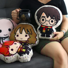 Kit Almofadas Harry Potter Fibra 5 Peças