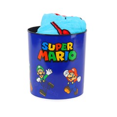 Kit Balde de Pipoca e Manta Super Mario