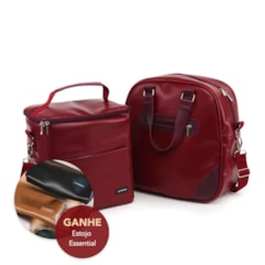 Kit Bolsa Madá Grande + Térmica Move Grande Vermelho Cereja