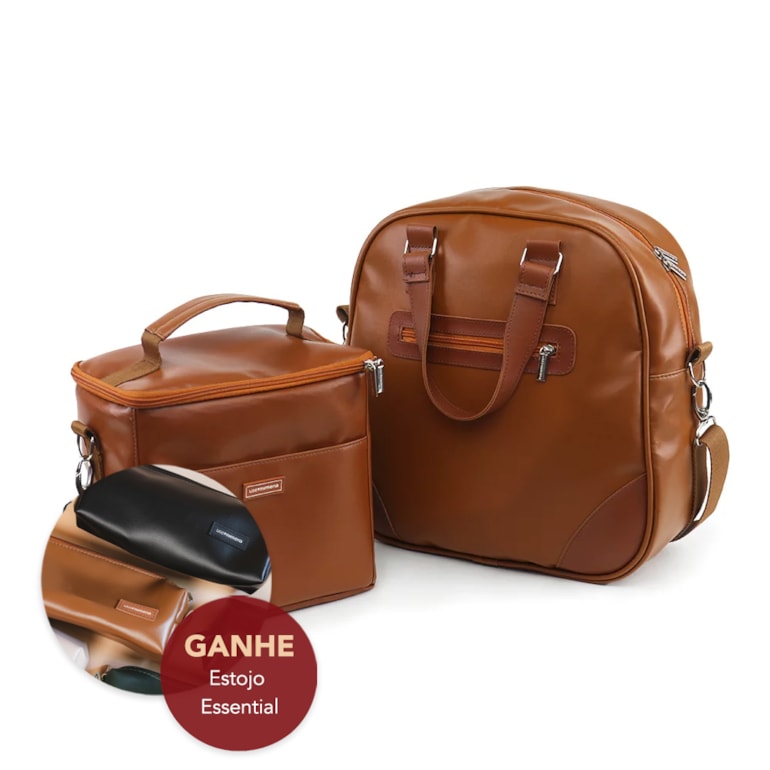 Kit Bolsa Madá Grande + Térmica Move Média Caramelo