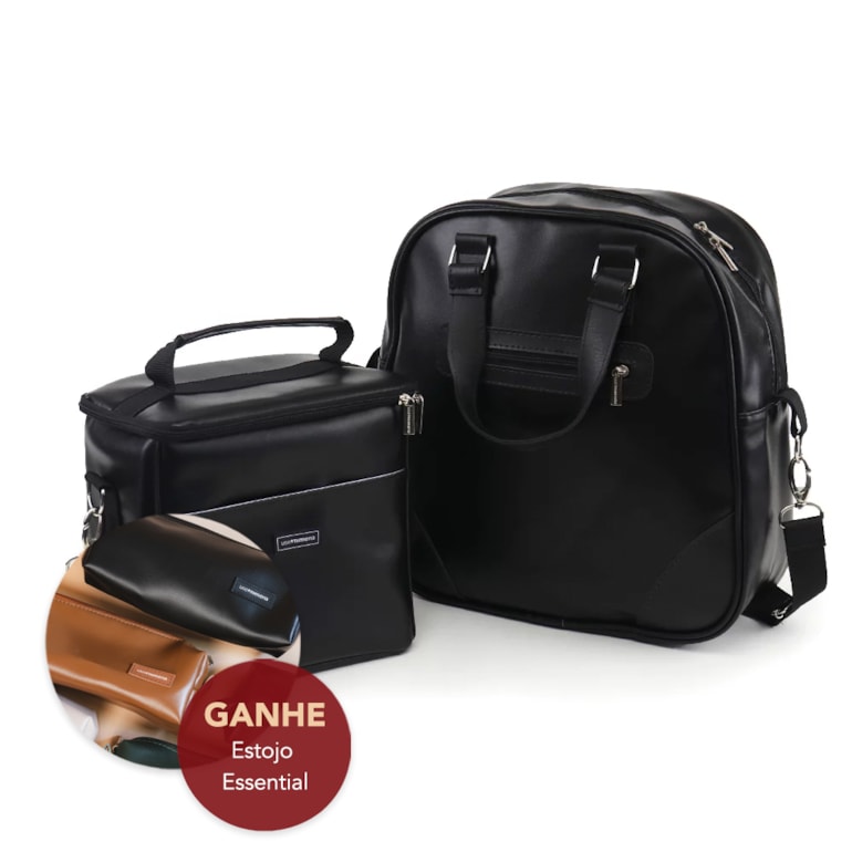 Kit Bolsa Madá Grande + Térmica Move Média Preta