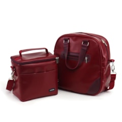 Kit Bolsa Madá Grande + Térmica Move Média Vermelho Cereja