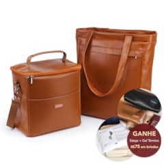 Kit Bolsa Sacola Pro + Térmica Move Grande Caramelo