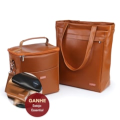 Kit Bolsa Sacola Pro + Térmica Move Grande Caramelo