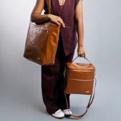 Kit Bolsa Sacola Pro + Térmica Move Grande Caramelo