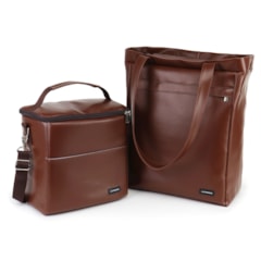 Kit Bolsa Sacola Pro + Térmica Move Grande Marrom Cacau