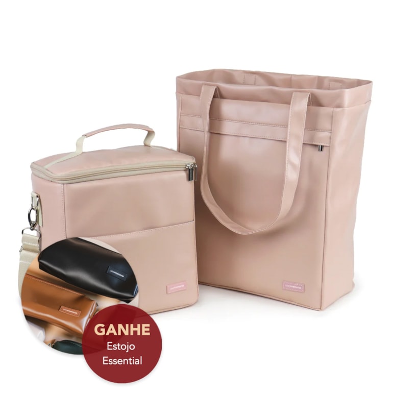 Kit Bolsa Sacola Pro + Térmica Move Grande Nude
