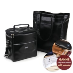 Kit Bolsa Sacola Pro + Térmica Move Grande Preta