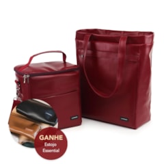 Kit Bolsa Sacola Pro + Térmica Move Grande Vermelho Cereja