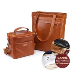 Kit Bolsa Sacola Pro + Térmica Move Média Caramelo