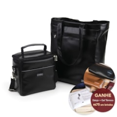 Kit Bolsa Sacola Pro + Térmica Move Média Preta