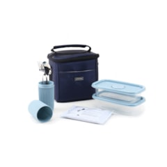 Kit Bolsa Térmica Move Mini Azul Marinho 5 Peças Azul