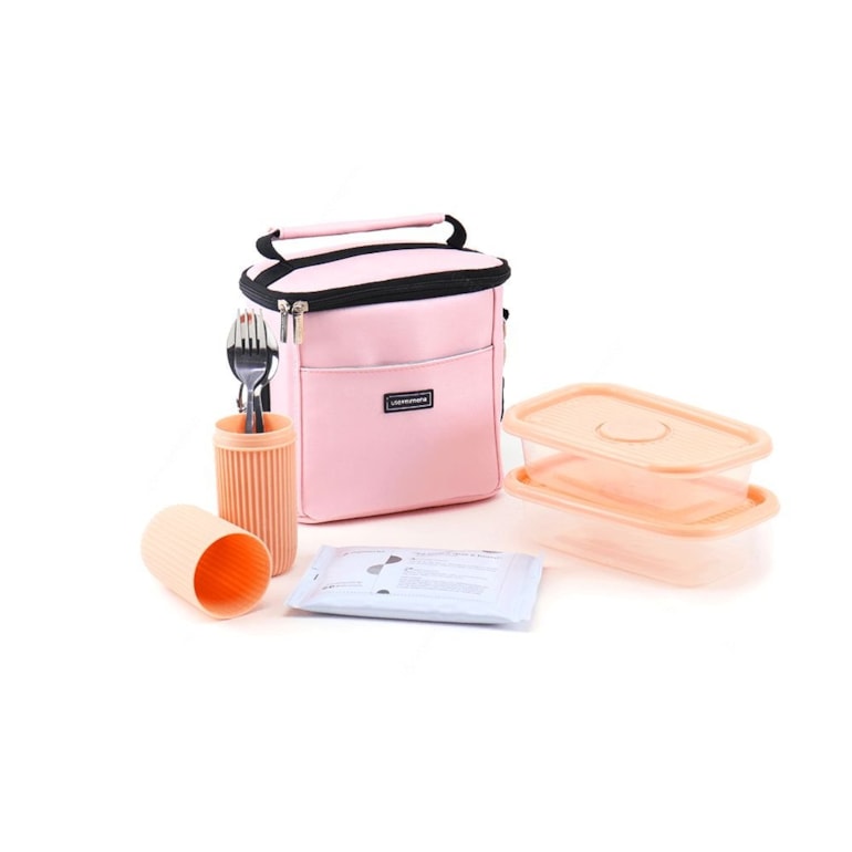 Kit Bolsa Térmica Move Mini Rosa Candy 5 Peças Rosa