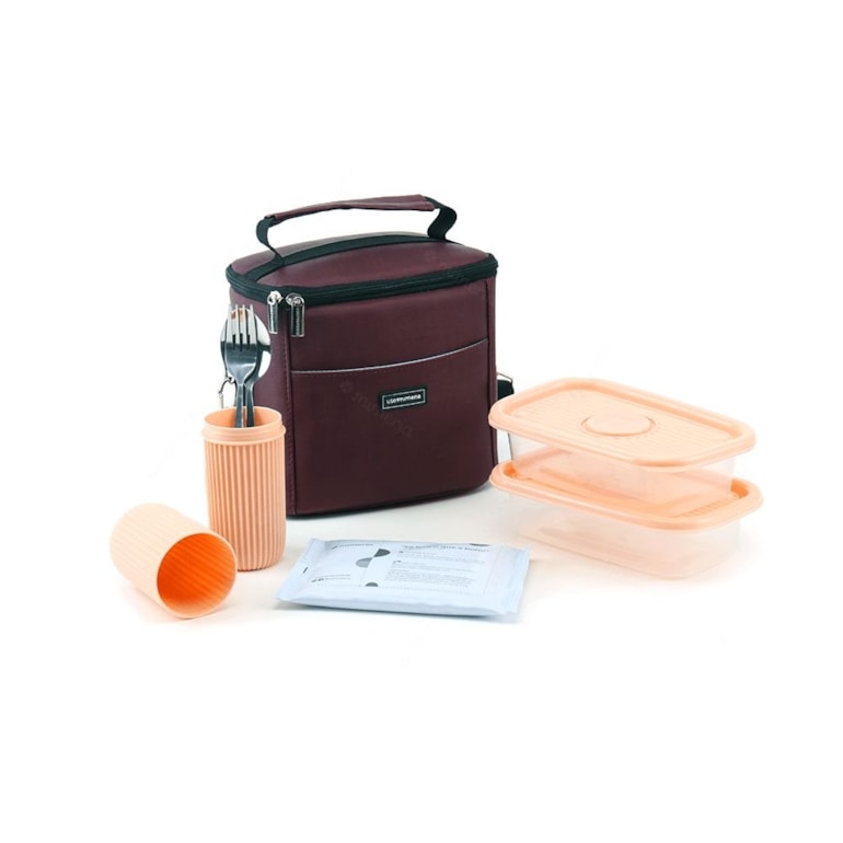 Kit Bolsa Térmica Move Mini Roxa 5 Peças Rosa