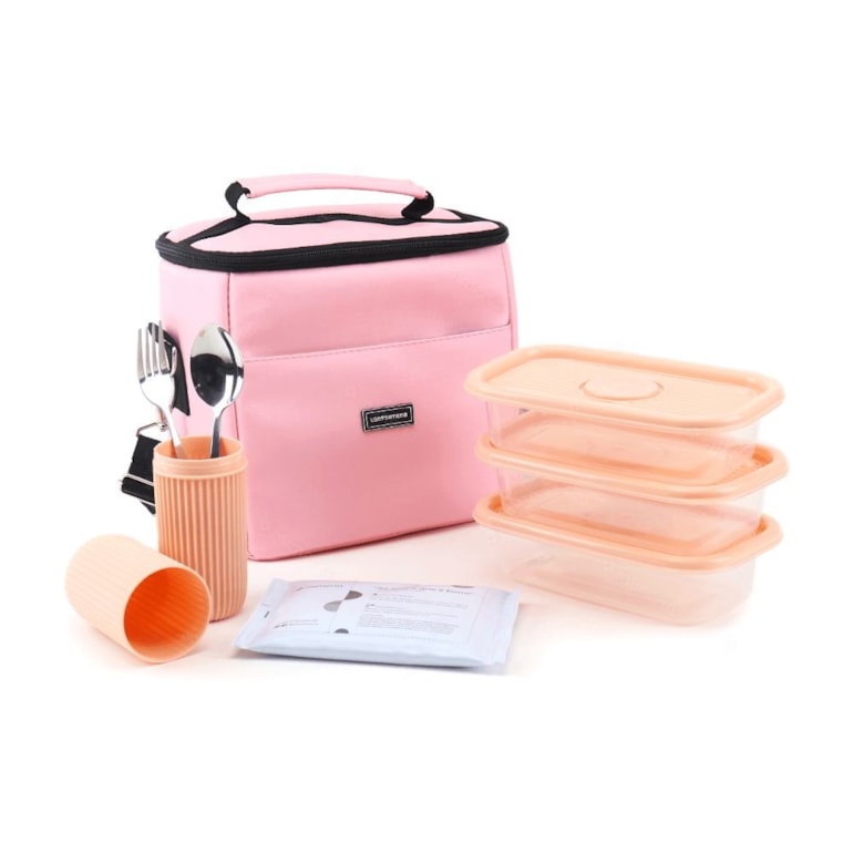 Kit Bolsa Térmica Move Rosa Candy 6 Peças Rosa