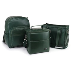 Kit Bolsa Tote Midi com Alça + Mochila Essential + Térmica Move Grande Verde Oliva