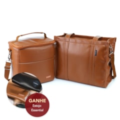 Kit Bolsa Tote Midi com Alça + Térmica Move Grande Caramelo