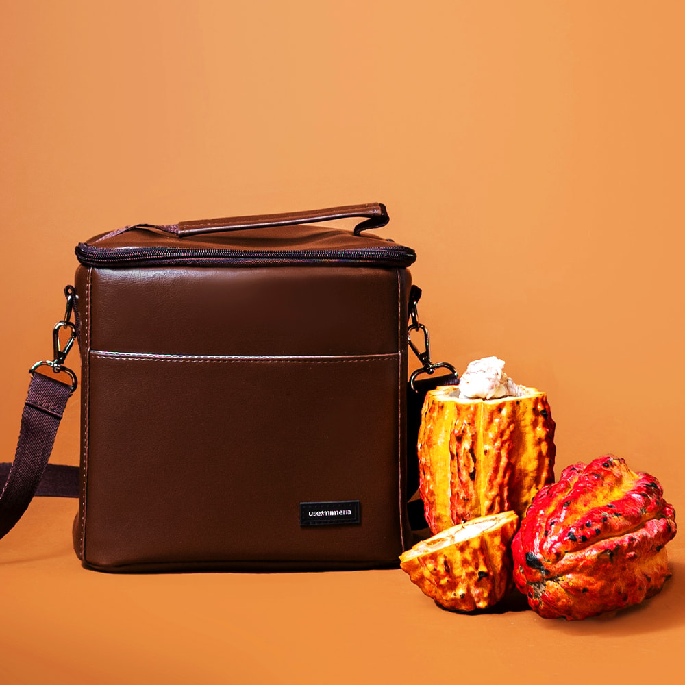 Kit Bolsa Tote Midi com Alça + Térmica Move Média Marrom Cacau